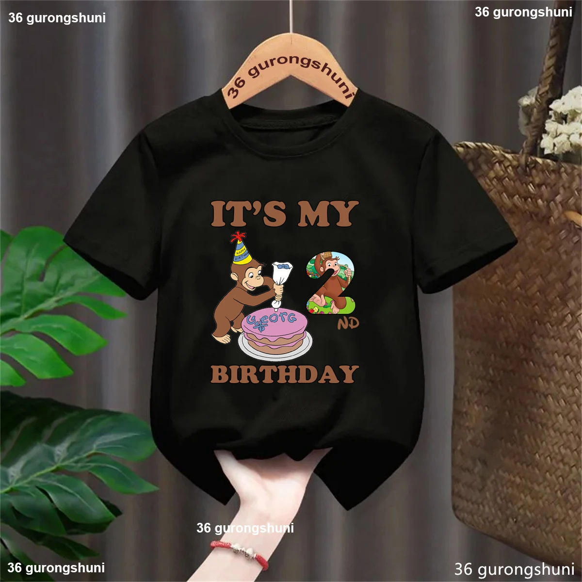 Curious George Camiseta de cumpleaños para niño – Color y comodidad - imagen 3
