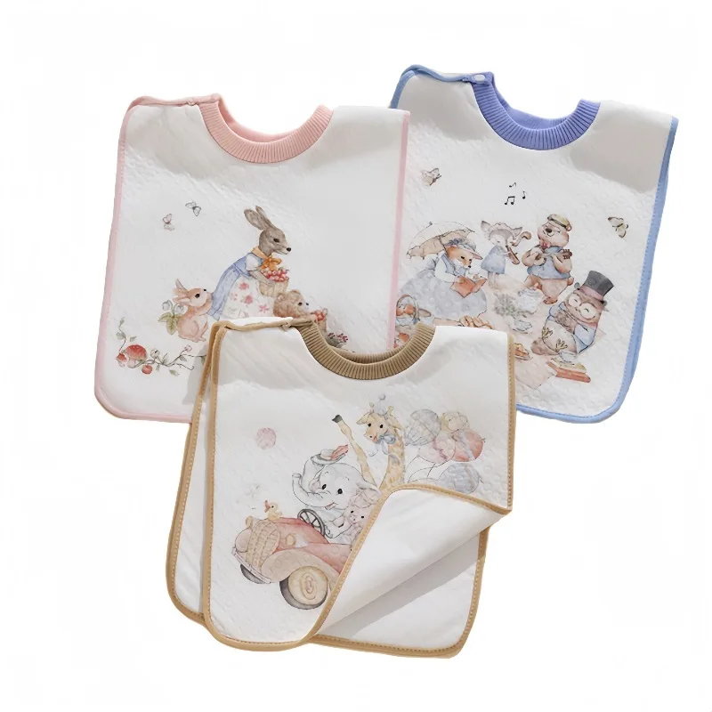 Babero impermeable de algodón 100% multiusos para bebé, fácil limpieza