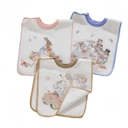 Babero impermeable de algodón 100% multiusos para bebé, fácil limpieza
