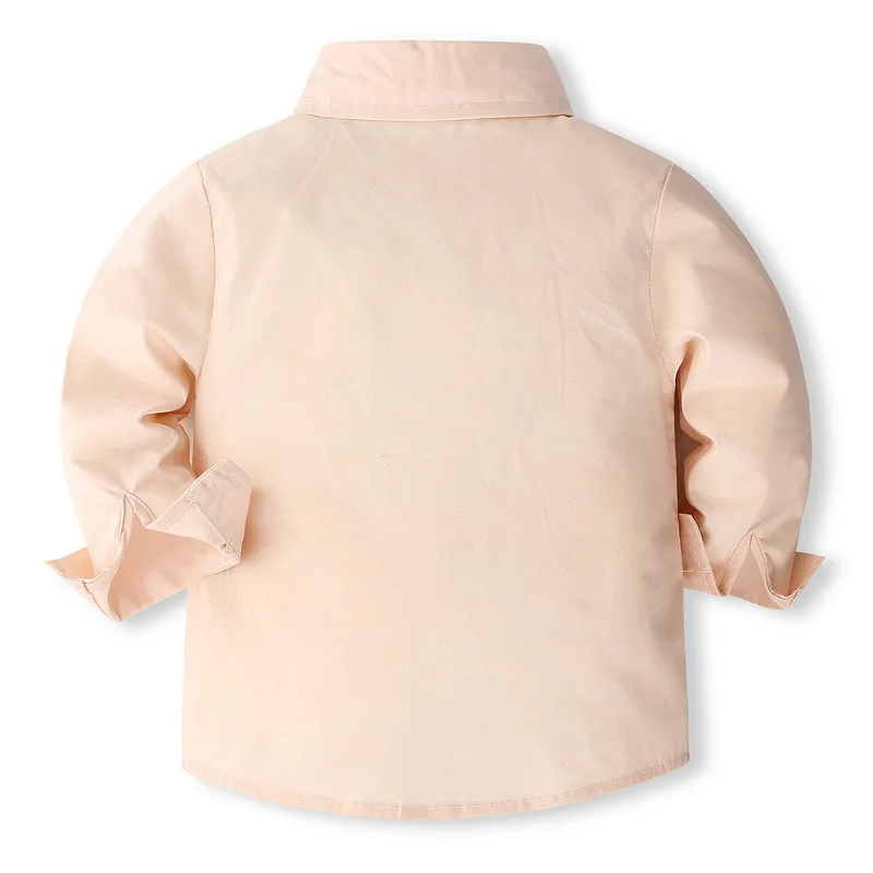 Conjunto niño de algodón manga larga con tirantes y corbata primavera - imagen 5