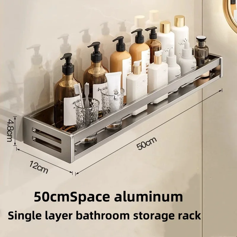 Estante de esquina ducha sin taladrar aluminio con barra toallas - imagen 3