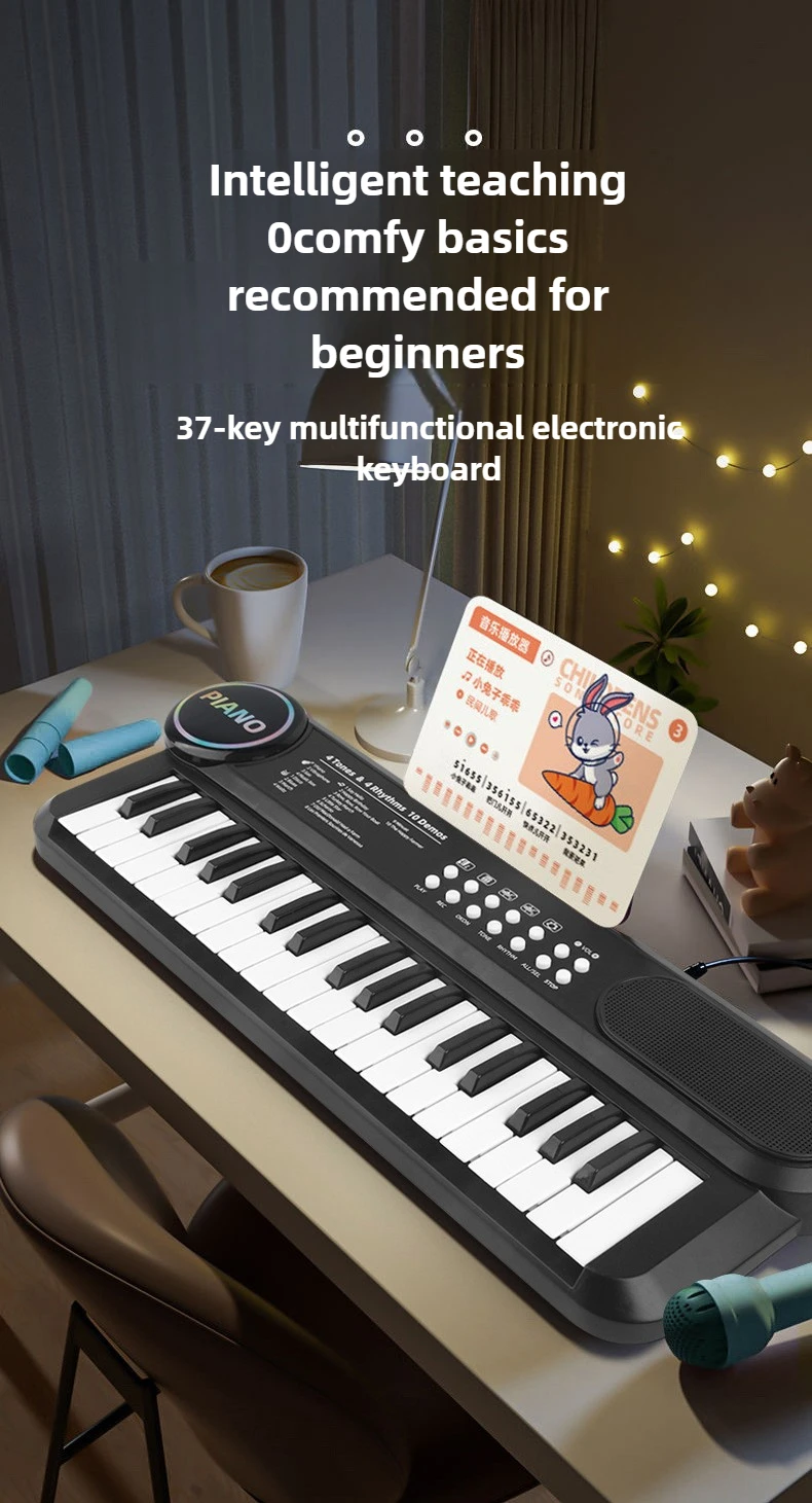 Teclado de piano infantil CONUSEA con diseño multicolor