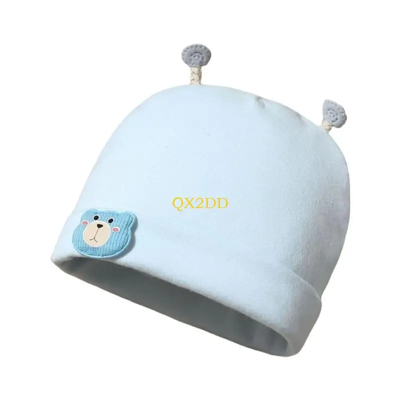 QX2D Gorro bebé de algodón suave y transpirable para recién nacidos - imagen 4