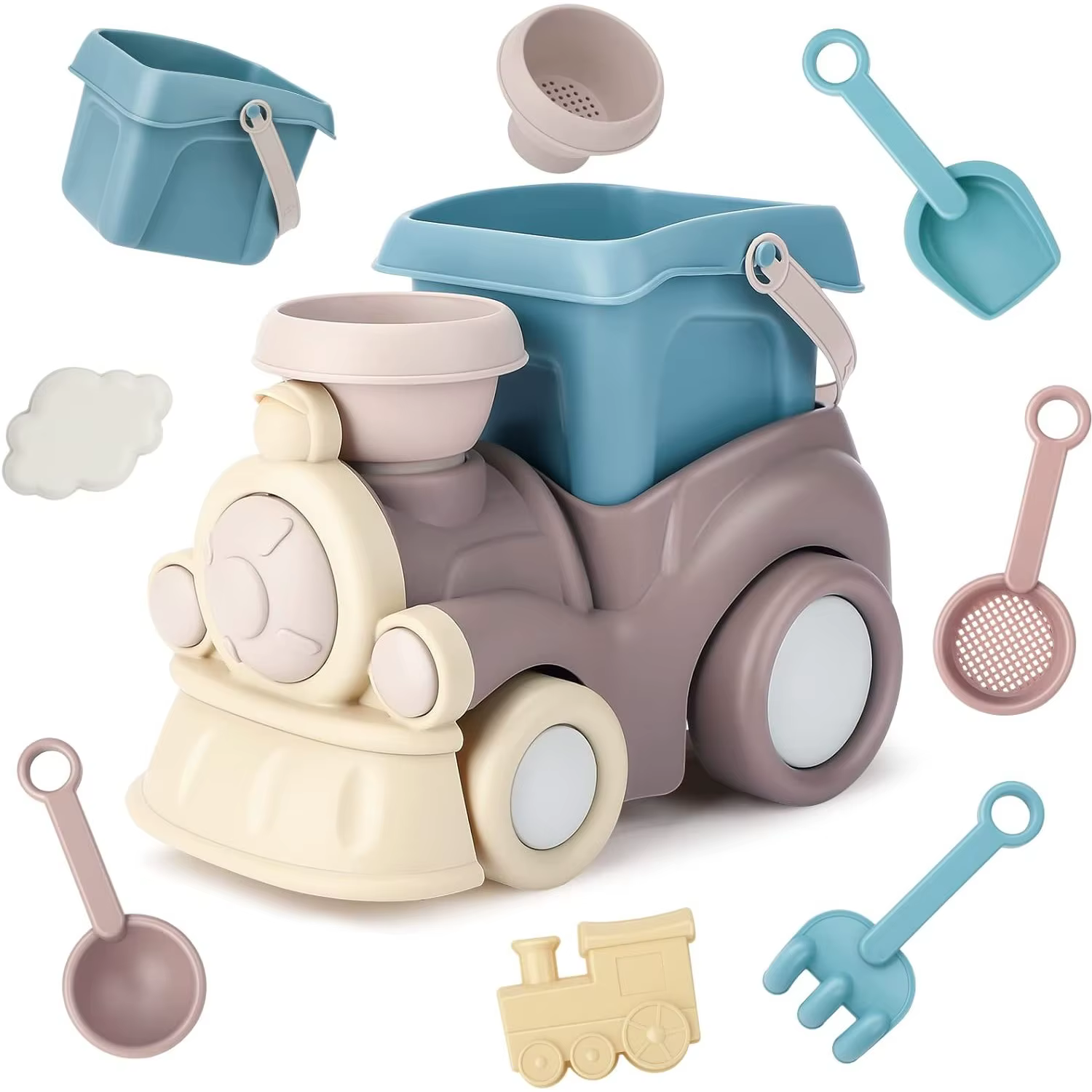 Set de juguetes de playa para niños – Cubo, pala y castillo de arena - imagen 2