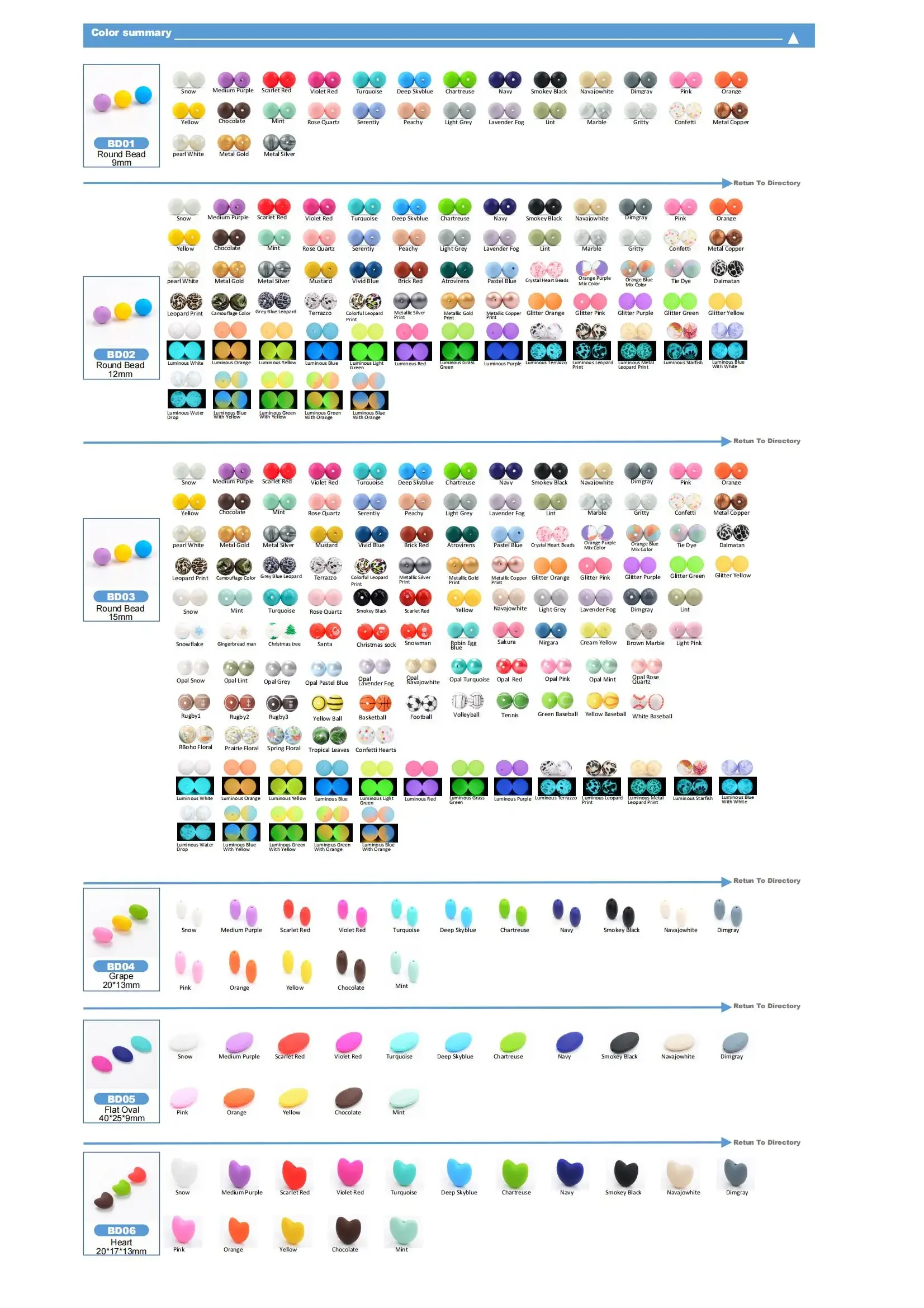 Ejemplos de colores
