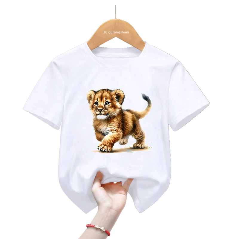 Camiseta infantil de manga corta con estampado de león - imagen 3