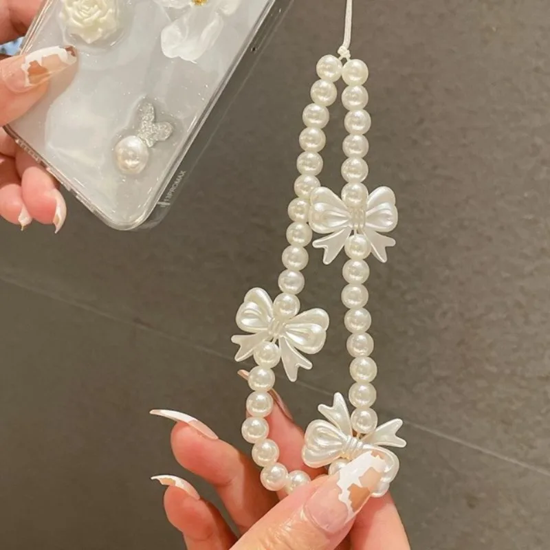 Cadena para móvil con cuentas de oso y corazón, hecho a mano para niñas - imagen 5