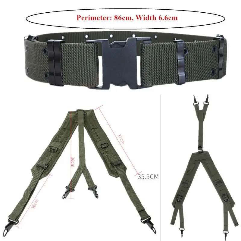 Cinturón táctico en Y para caza y airsoft con correa de pecho - imagen 3