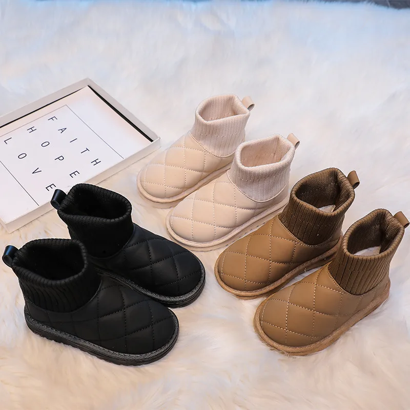 Botas de invierno infantiles cálidas antideslizantes informales - imagen 4