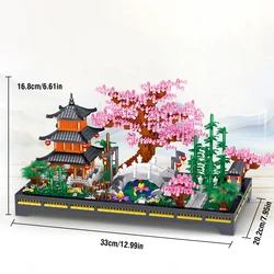 Set bloques de construcción jardín zen con rompecabezas educativo