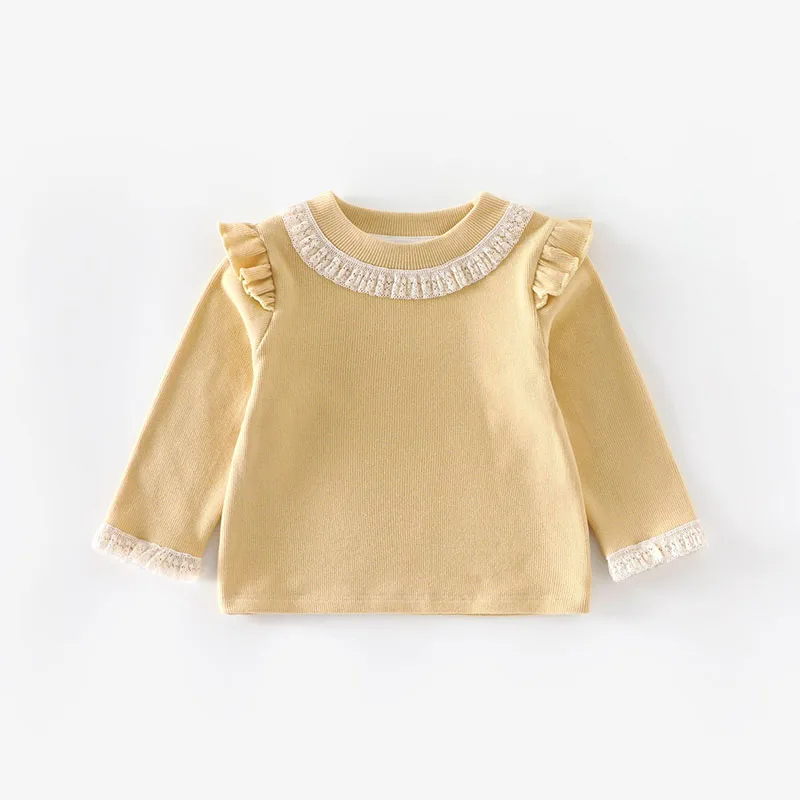 MILANCEL Camisa de otoño con encaje y manga larga para niños - imagen 3