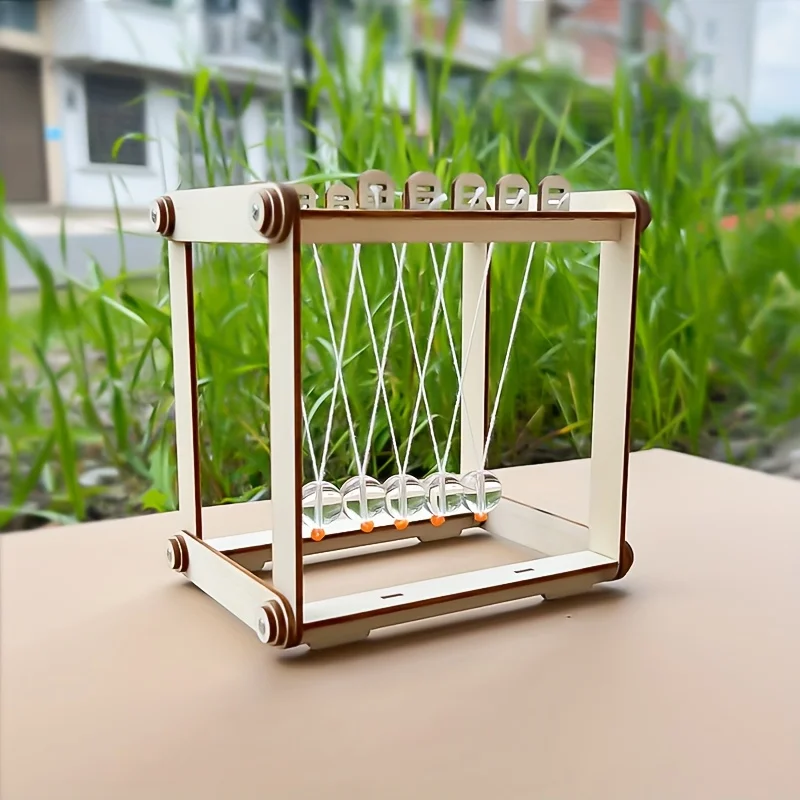 Kit péndulo Newton de madera educativo STEM - imagen 3