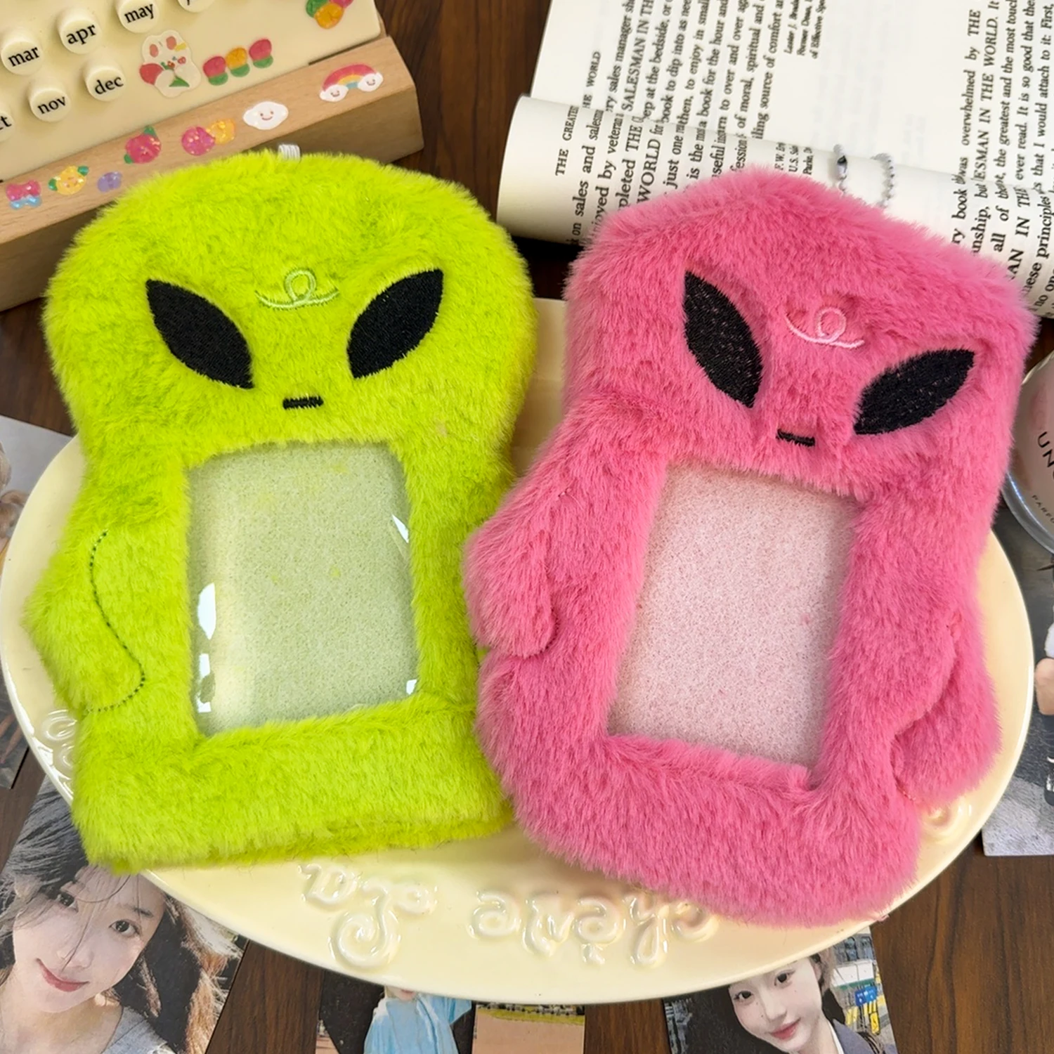 Cartera peluche Alien para niño – Portatarjetas colgante infantil