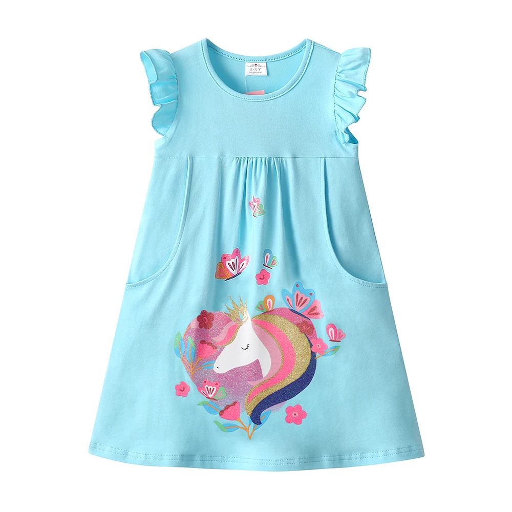 Vestido con bolsillos laterales prácticos para niños