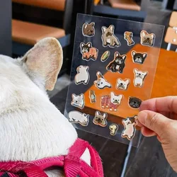 Pegatina impermeable bulldog francés – Estilo gelatina para portátiles