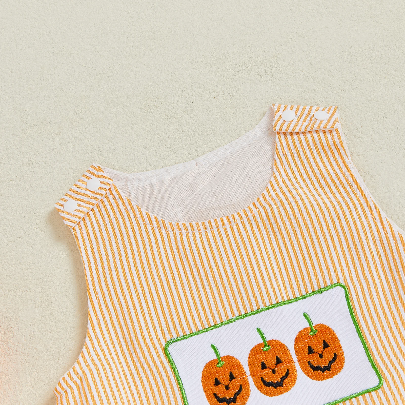 VISgogo pelele sin mangas de bebé con bordado calabaza Halloween - imagen 5