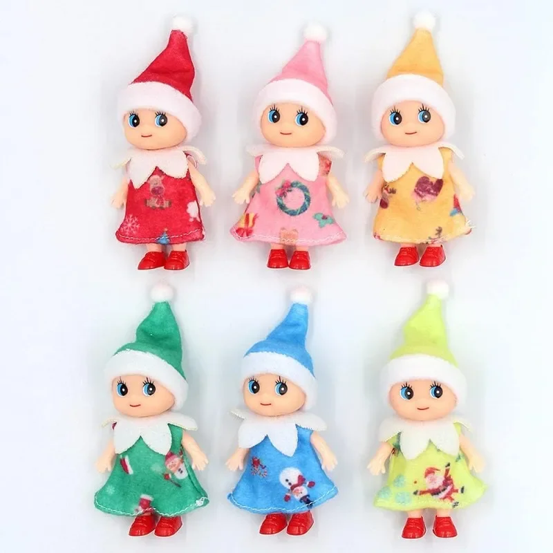Muñecos elfos de peluche para decoración navideña
