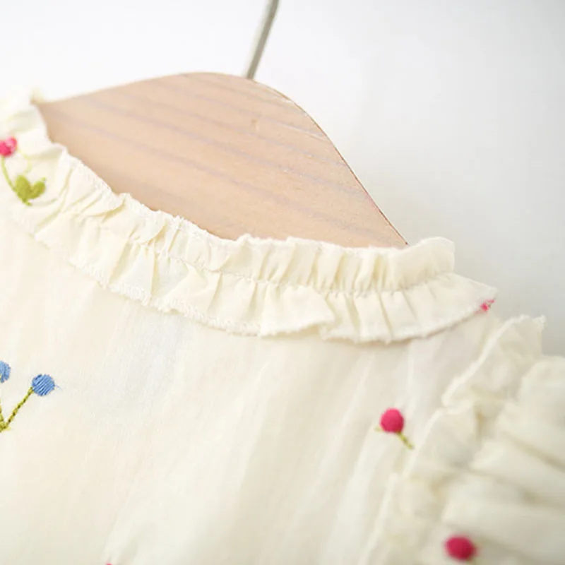 Vestido de princesa sin mangas con flores para niña y sombrero - imagen 4