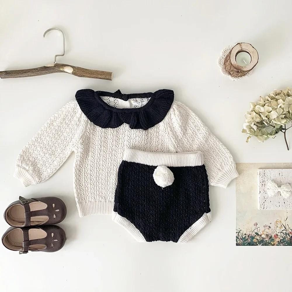 Milangel conjunto punto niña: suéter y bombachos acolchados - imagen 3