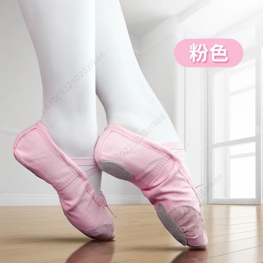 Zapatos de ballet en lona con suela dividida para niñas y niños - imagen 5