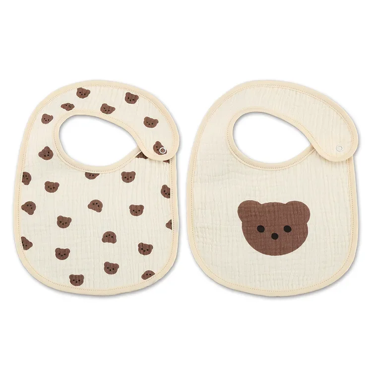 Babero bandana impermeable de algodón para bebé – 2 piezas - imagen 3