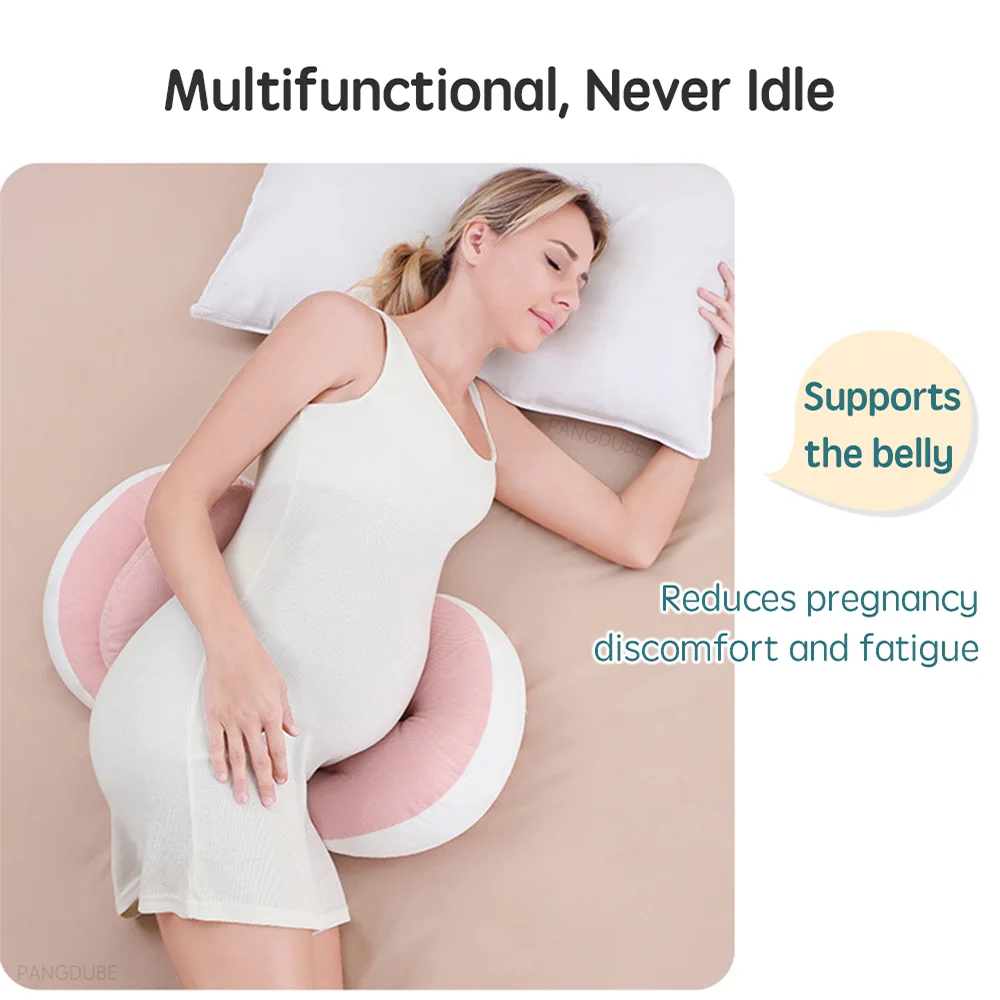 PANGDUBE almohada de embarazo algodon para dormir con cintura - imagen 5