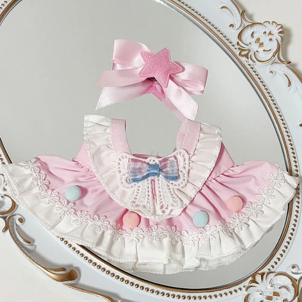 Vestido de novia para muñeca de algodón de 20 cm con falda de gasa blanca