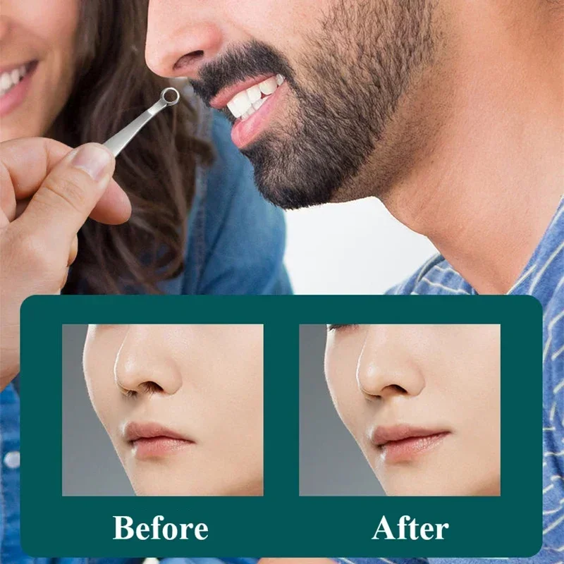 Recortador de vello nasal manual de acero inoxidable con pinzas - imagen 3