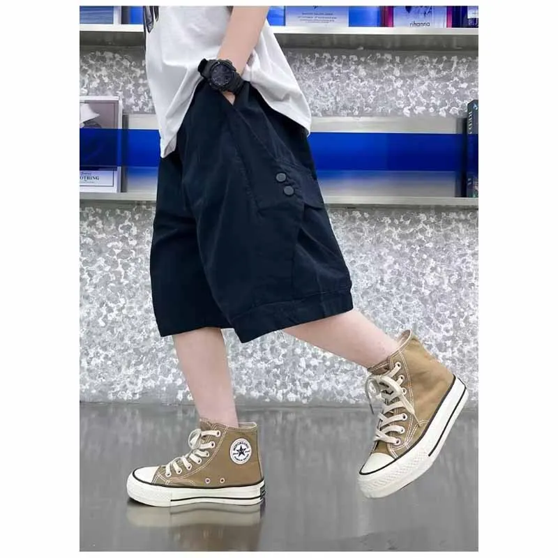 Pantalones cortos para niños de secado rápido, holgados de verano - imagen 5