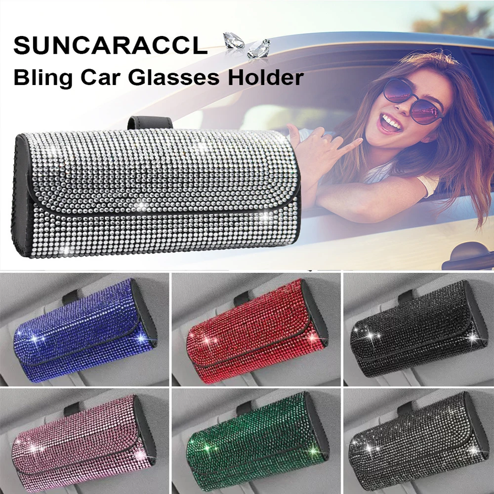 Estuche organizador para gafas solares de coche con pedrería - imagen 4
