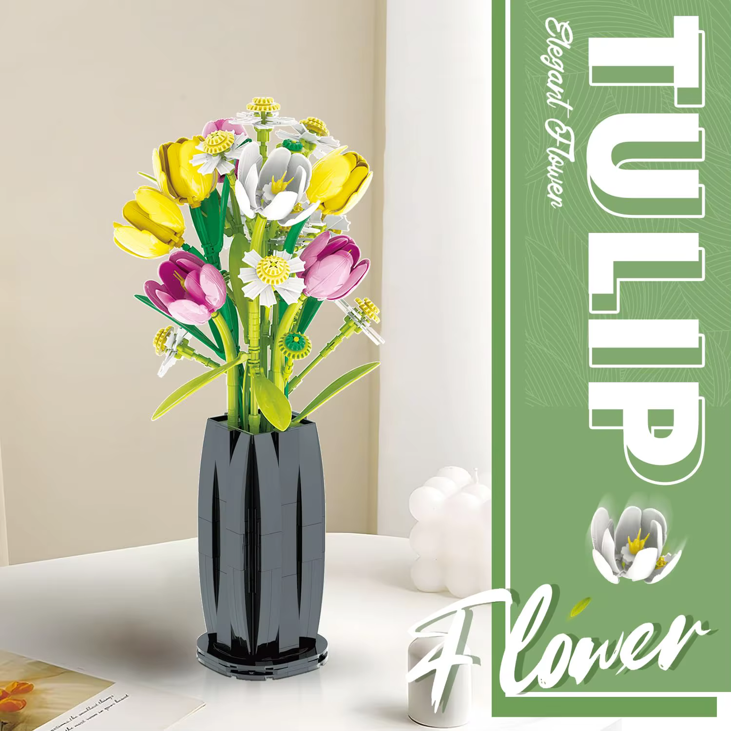 Bloques de construcción Flor de Tulipán – Set educativo para niños - imagen 3