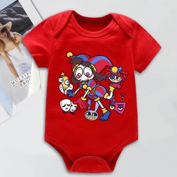 Mono de bebé de verano con diseño de circo digital kawaii