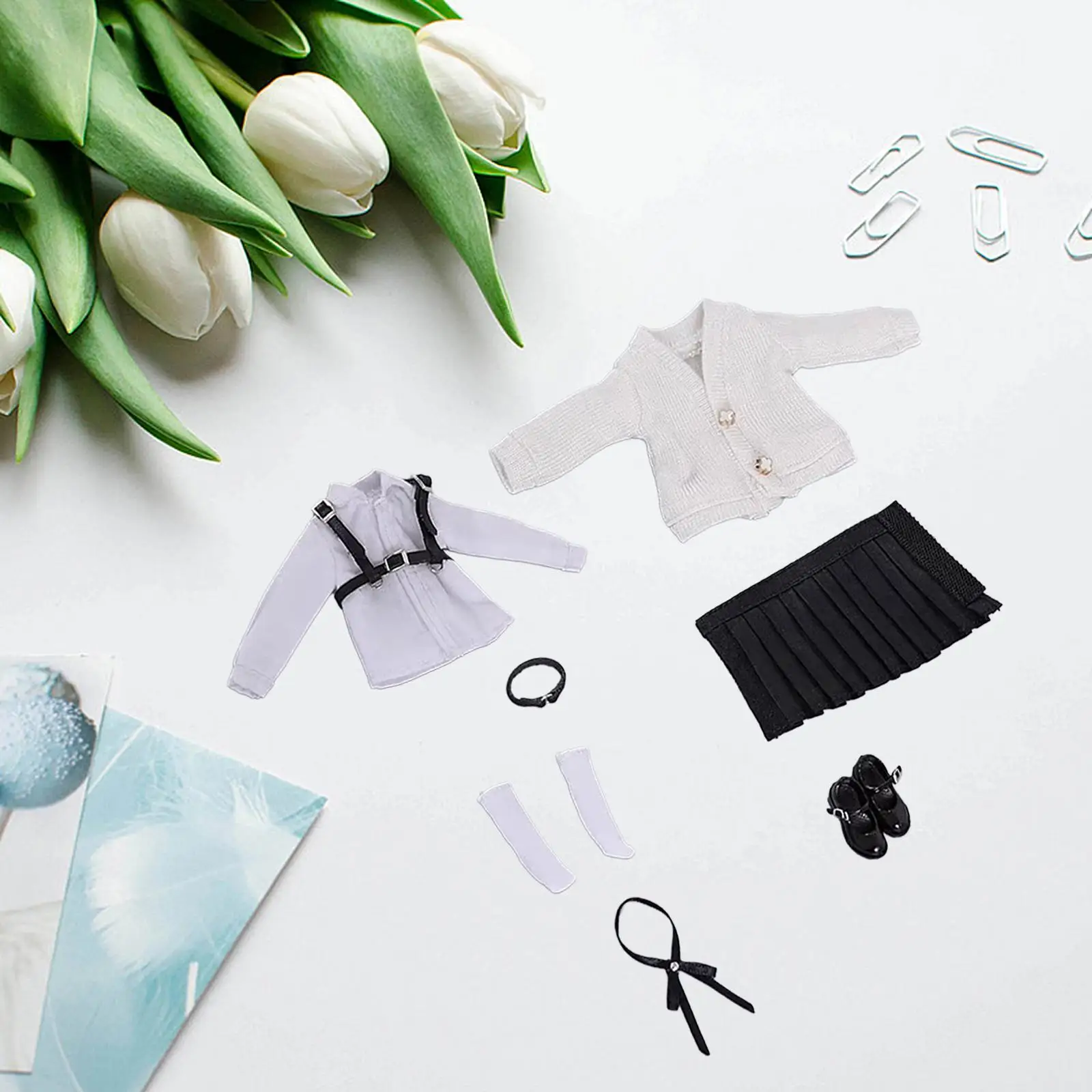 Uniforme escolar para muñeca niña – conjunto de moda - imagen 3