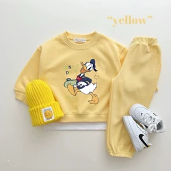 Conjunto Pato Donald sudadera y pantalón de otoño para niños