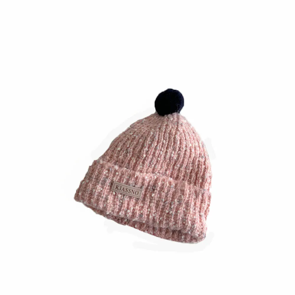 Gorro de invierno copo nieve para bebé con orejeras y pompon rizado - imagen 3
