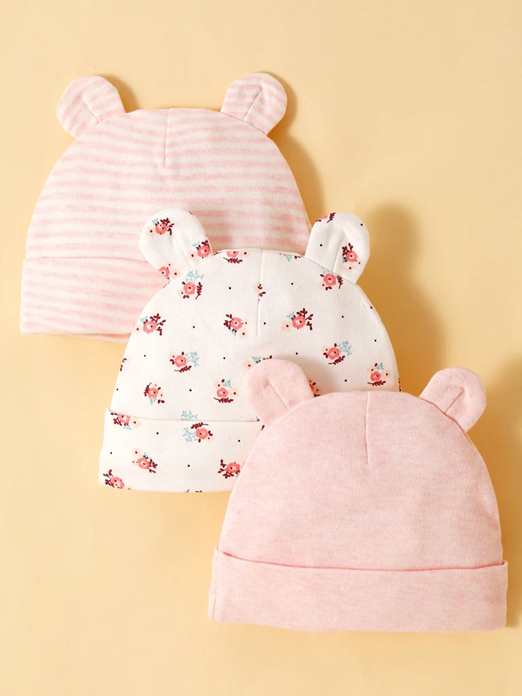 Gorro fetal con orejas de oso para bebé recién nacido