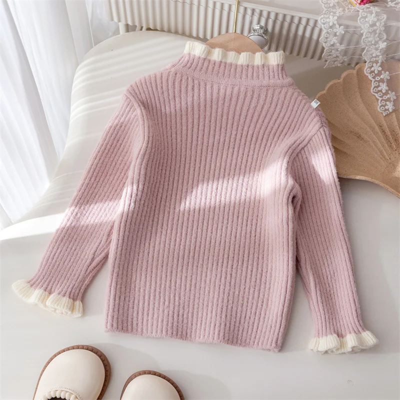 Jersey de invierno grueso con pajarita tejida para niños - imagen 4
