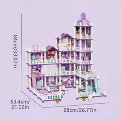 Casa de muñecas grande 3D de montaje Castillo de princesa