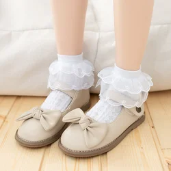 Calcetines de encaje para niña en algodón suave primavera verano