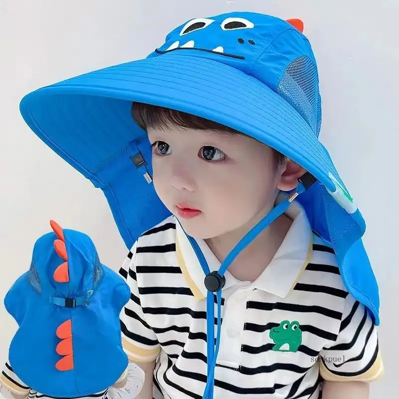 Sombrero de sol plegable para niños con protección UV y ala ancha - imagen 4