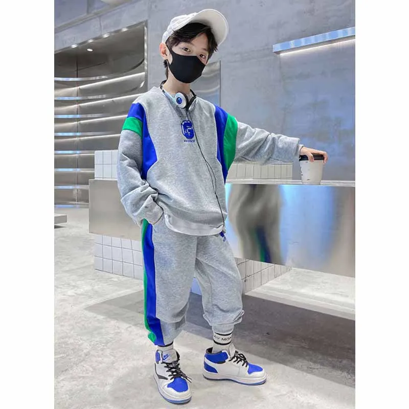 Conjunto de sudadera infantil holgado con letras otoñales - imagen 2