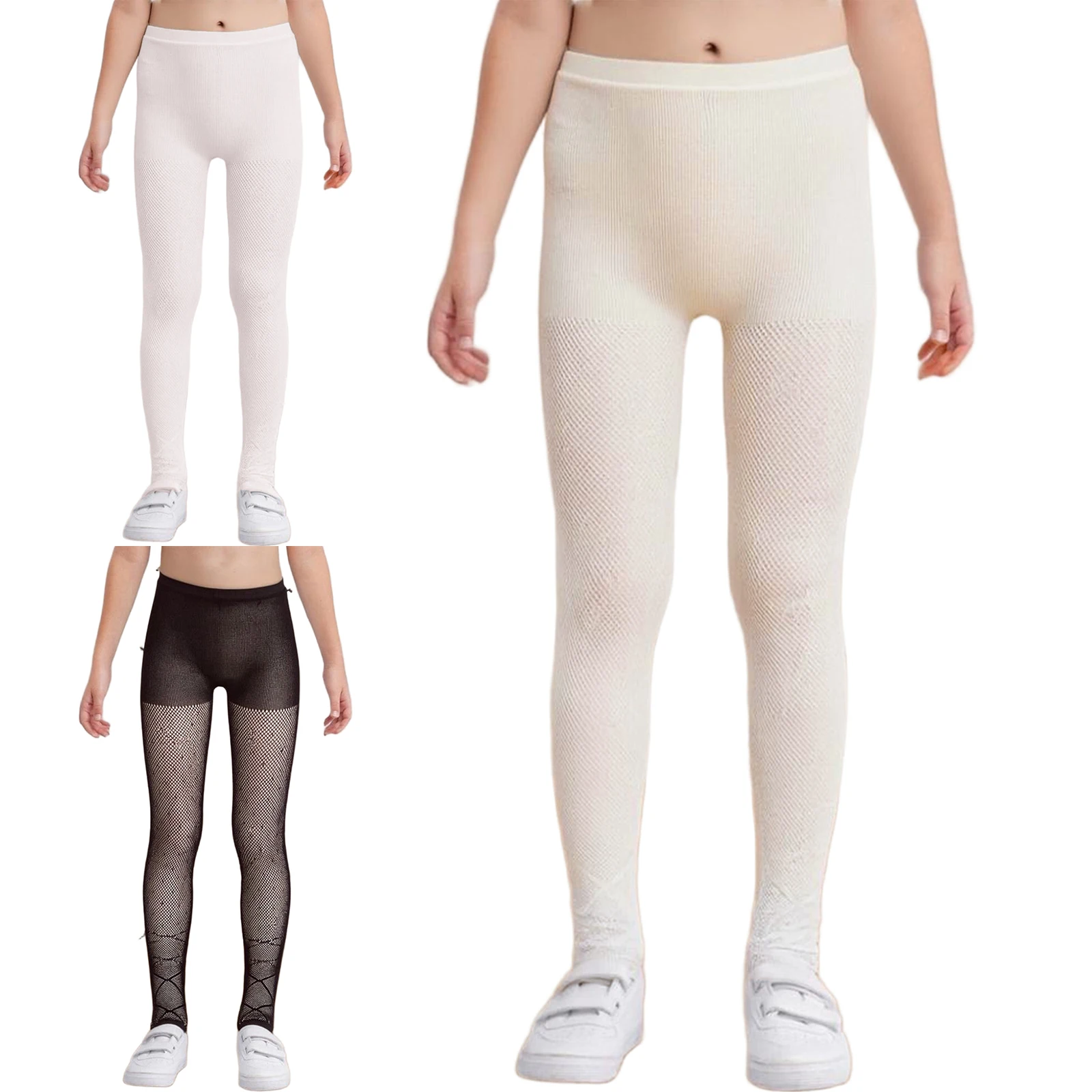 Pantimedias de malla calada para niños y niñas – Danza y ballet - imagen 2