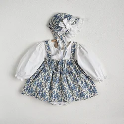 MILANCEL Body floral manga larga para bebé niña con sombrero