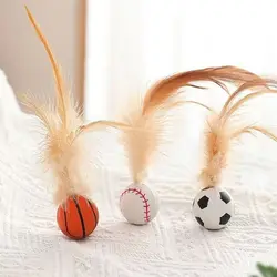 Pelota sólida interactiva para gatos resistente a mordeduras