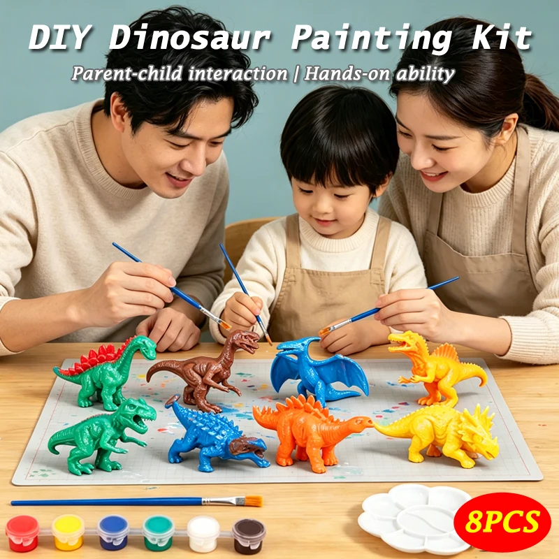 Kit de pintura con dinosaurios para niños y niñas creativos en casa