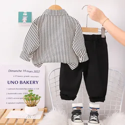 Conjunto bebé de otoño: camisa manga larga y pantalón