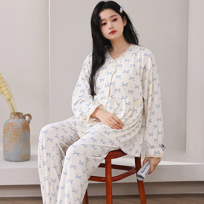 Pijama de embarazada con abertura para amamantar - imagen 4