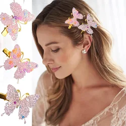 Pinza para el pelo de niña con mariposa y estilo hada