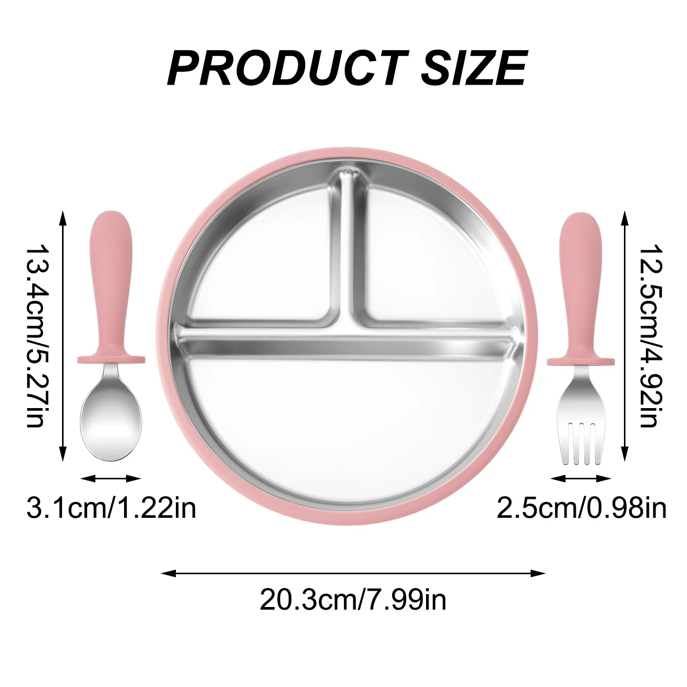 Kit de autoalimentación bebé con plato ventosa de silicona