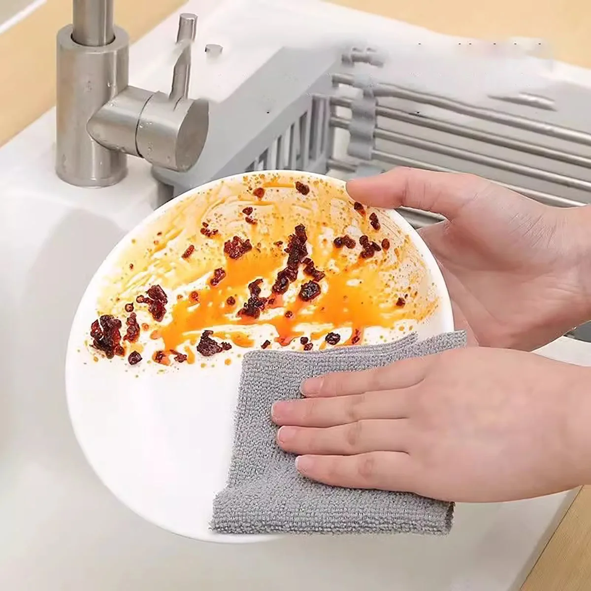 Paños desechables de microfibra absorbentes para fregar - imagen 3